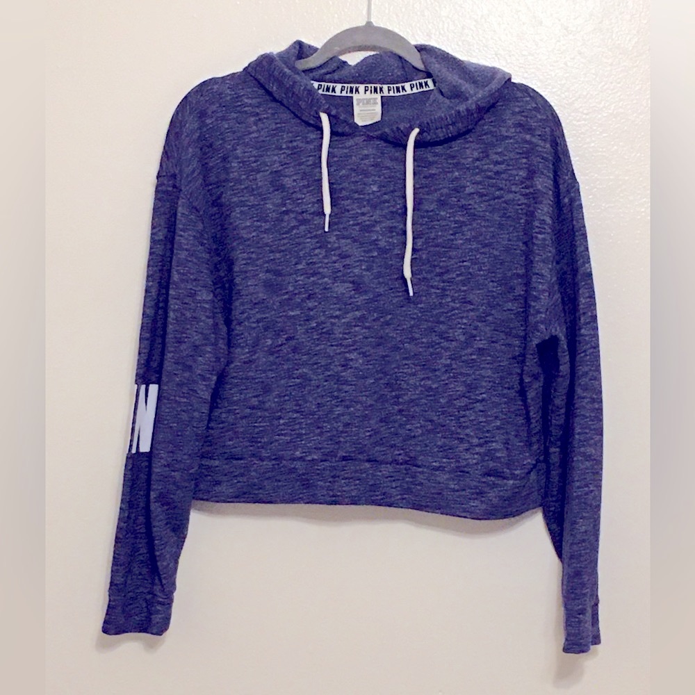 Victoria’s Secret PINK Cropped Hoodie Purple Size Small